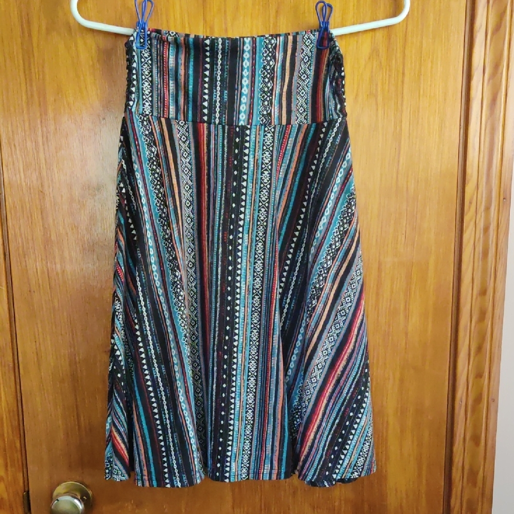 Urban Coco Striped Midi Skirt
